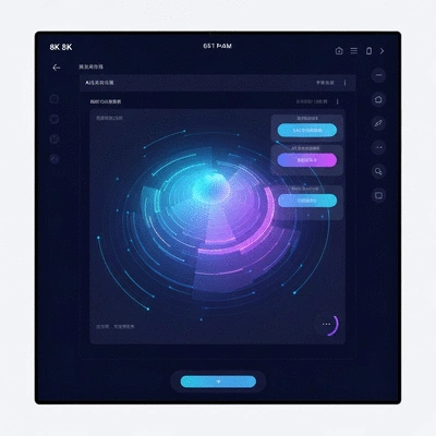 Modern screen showing personalized digital experience using AI